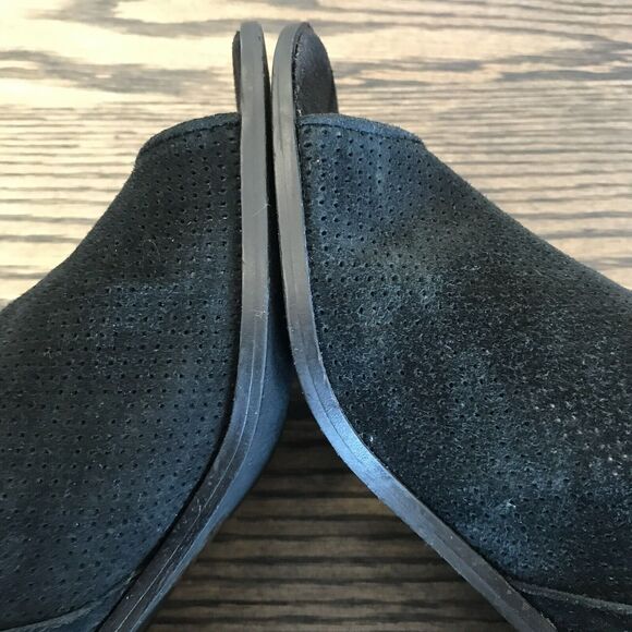 Steve Madden Maxine Black Perforated Suede Leather Open Toe Sandal Bootie 7.5 - Picture 5 of 13